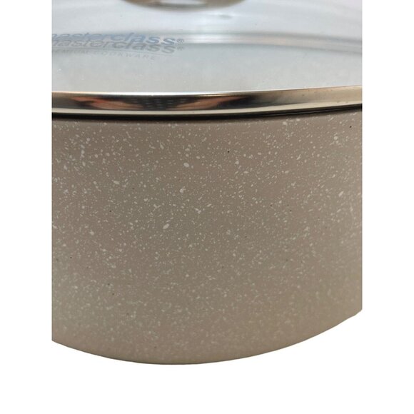 Cookware 11” Casserole Pot 2 Pc. Gray W/White Specs Master Class New With Tags! - Picture 3 of 7